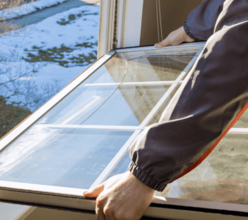 a window being replace